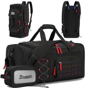 Gym Bag Travel Duffle Sports Bag Men Women Weekender Backpack Shoe Compartment